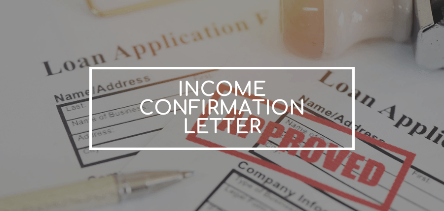 Income Confirmation Letter